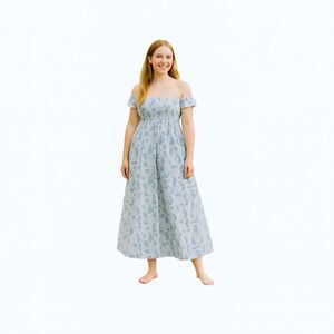 Boho Me crop wide leg smocked paisley floral cottagecore shabby chic jumpsuit